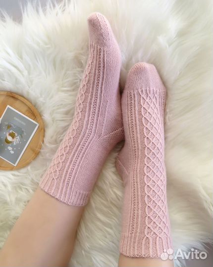 Носки вязаные с шерстью альпака р. 36-37