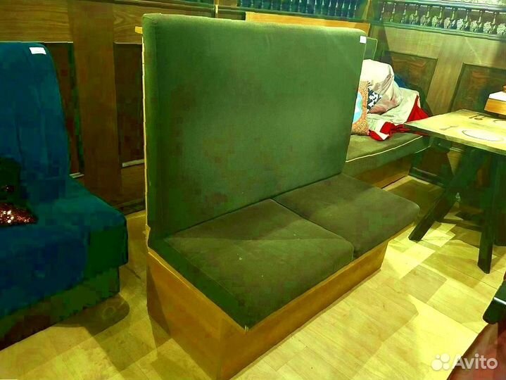 Диван серый без подлокотников