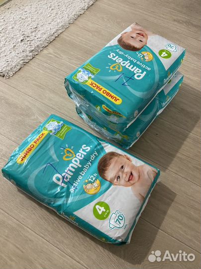 Подгузники pampers 4