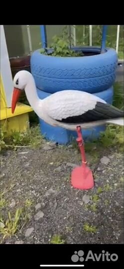 Садовая фигура аист