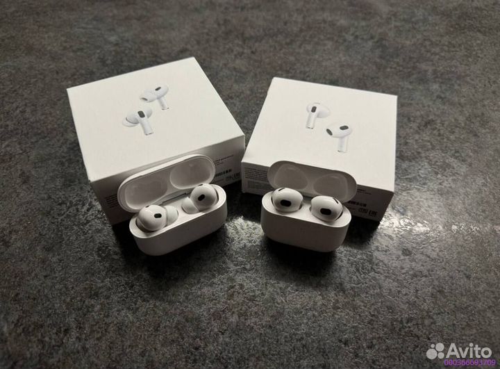 Неотличимые AirPods 4/Pro 2 чистый звук Type-C