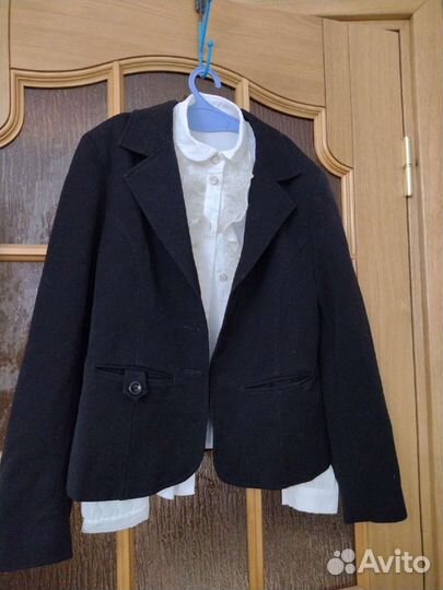 Пиджак для девочки школа р 134-140