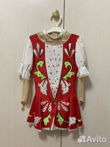 Платье для фигурного катания 116 122, перчатки