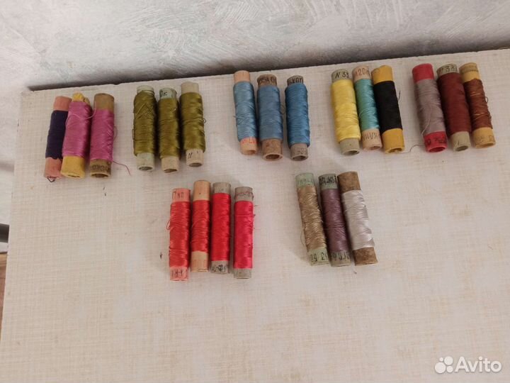 Шелковые нитки СССР, пустые катушки