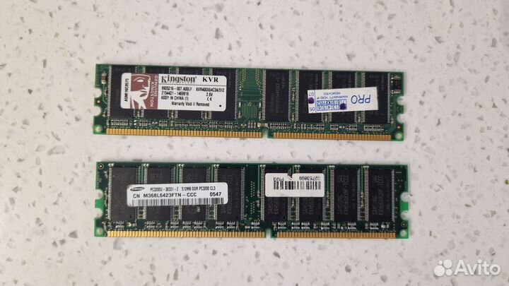 Оперативная память Kingston Samsung DDR 512 Mb