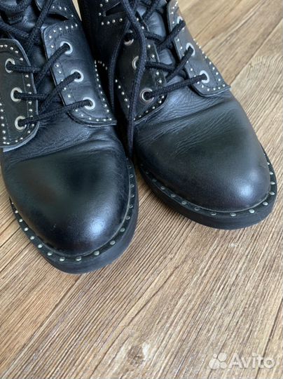 Ботинки zara кожаные