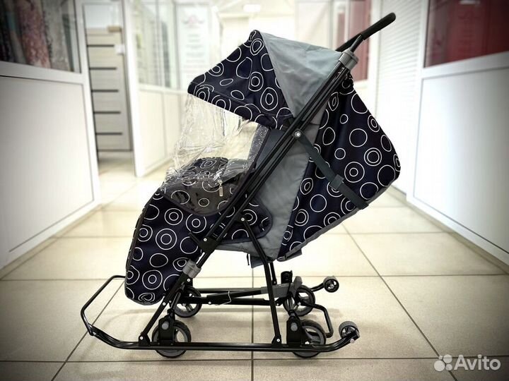 Санки коляски с перекидной ручкой