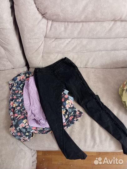 Вещи для девочки пакетом 122-140