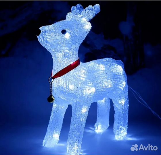 Новогодний олень светящийся