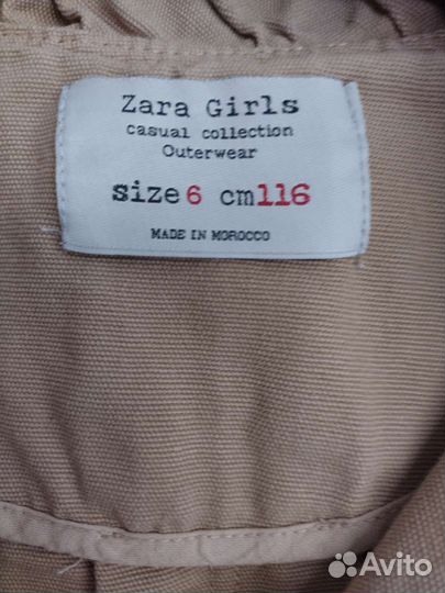 Ветровка джинсовка для девочки Zara р.116