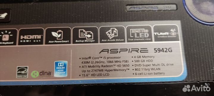 Acer aspire 5942g на запчасти