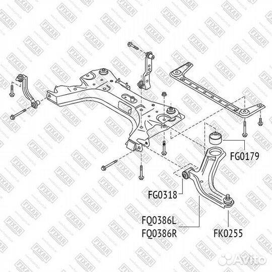Сайлентблок переднего рычага,передний