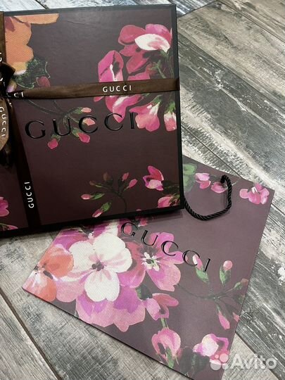 Брендовая упаковка коробка Gucci гуччи под платок