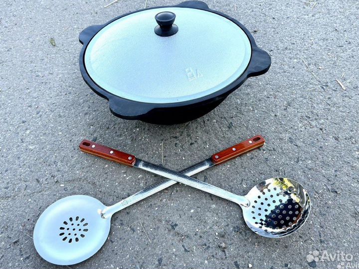 Казан чугунный узбекский 10 литров