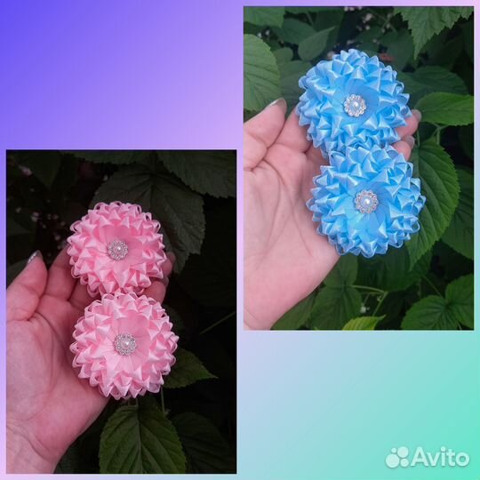 Бантики для волос ручной работы