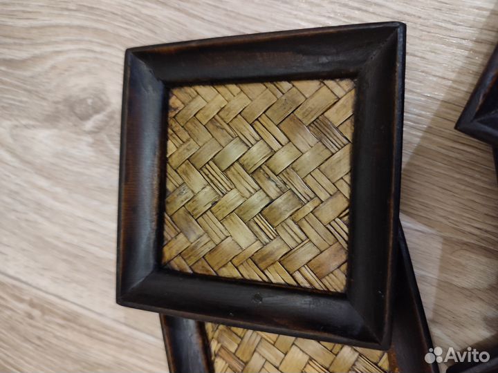 Подставка под горячее 6шт.дерево. Для кружек