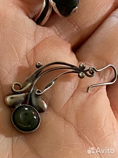 Серебро: кольцо,серьги/винтаж/7,0г