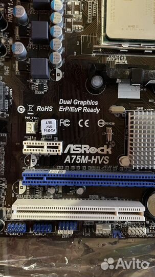 Asrock a75m hvs + amd a6-3500
