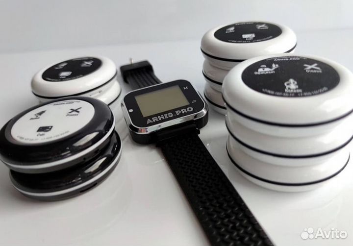 Кнопка вызова официанта в ассортименте с часами