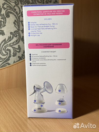 Молокоотсос ручной chicco новый