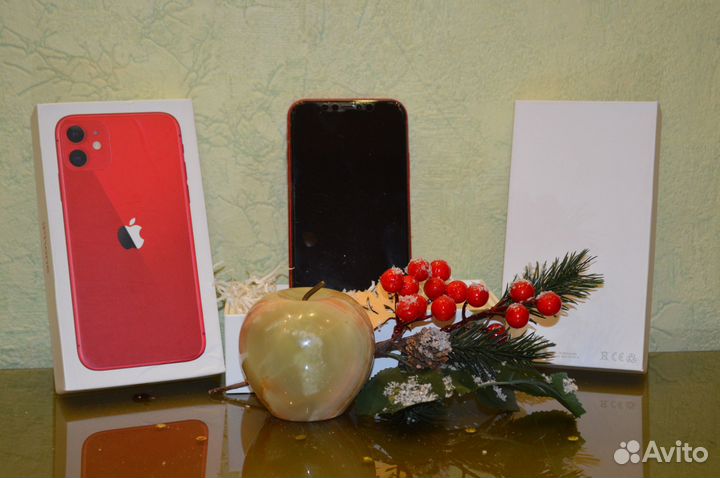 iPhone 11 64 Red 77 акб идеал