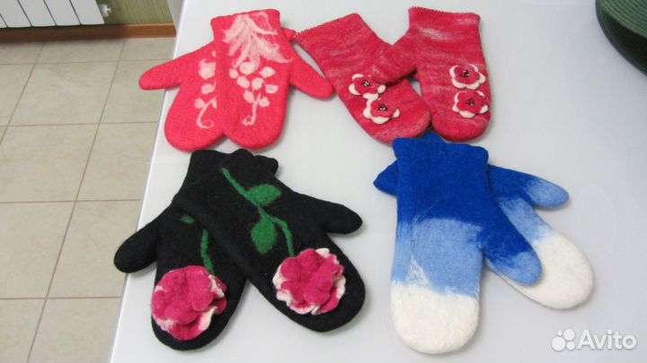Варежки валеные