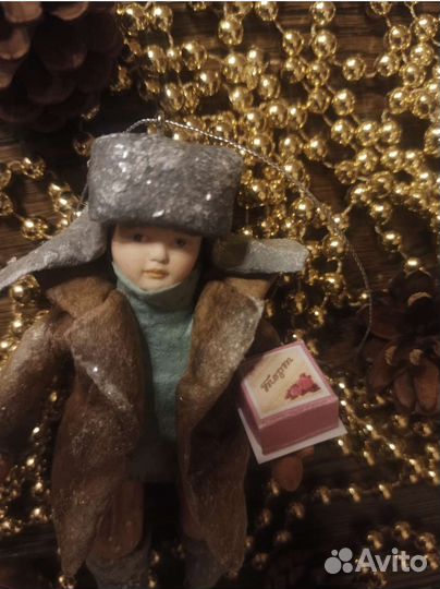 Ватная игрушка на елку