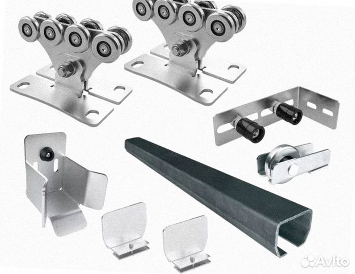 Комплект для откатных ворот. Не оцинк шиной 450 кг