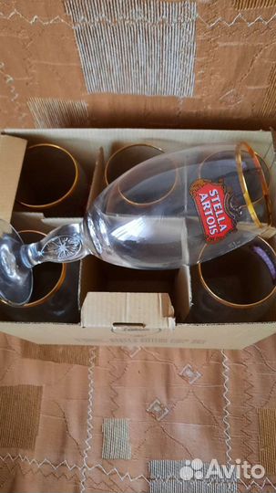 Новые пивные бокалы Стелла Артуа,пепельница и др