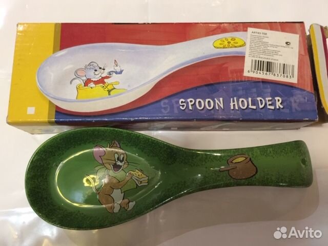 Керамическая ложка-подставка в коробке. Новые
