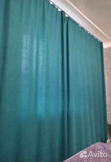 Шторы канвас бирюза