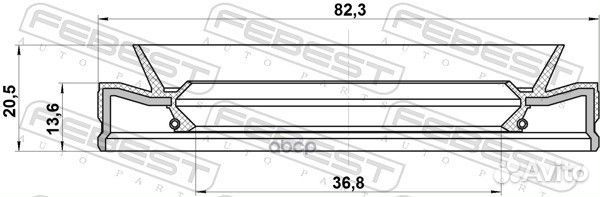 Сальник привода 95HES38821420X Febest