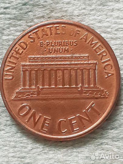 1 цент США 1991г.R- брак