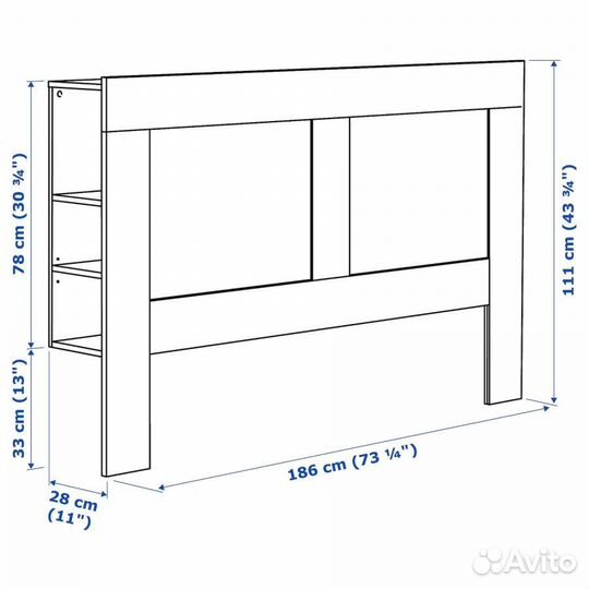 Изголовье для кровати IKEA бримнес