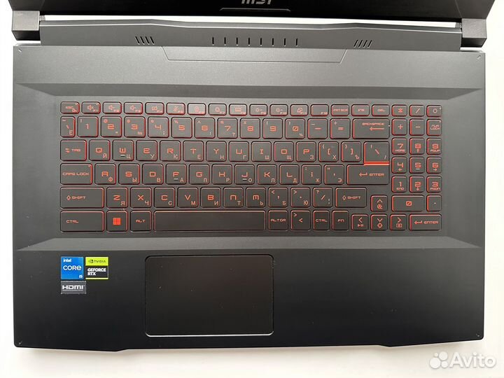 Игровой ноутбук MSI 17.3 i5/rtx3050/16gb/512gb