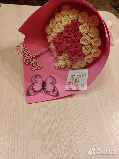 Шоколадный букет, цветы, сладкий подарок