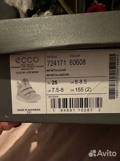 Ботинки демисезонные ecco 25