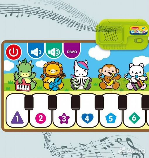 Музыкальный коврик-пианино