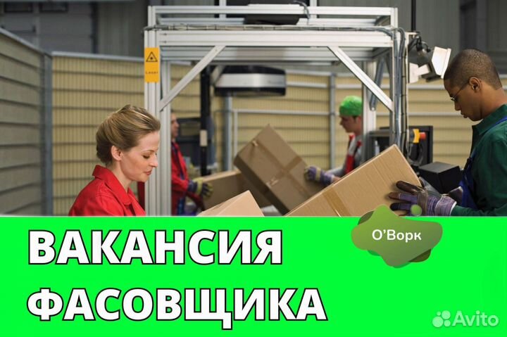 Фасовщик с ежедневным расчетом. lt543