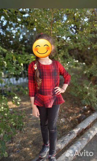 Блузка с баской на девочку 8 лет