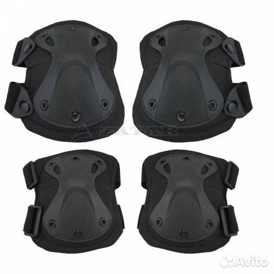 Тактические Наколенники и налокотники (черные)