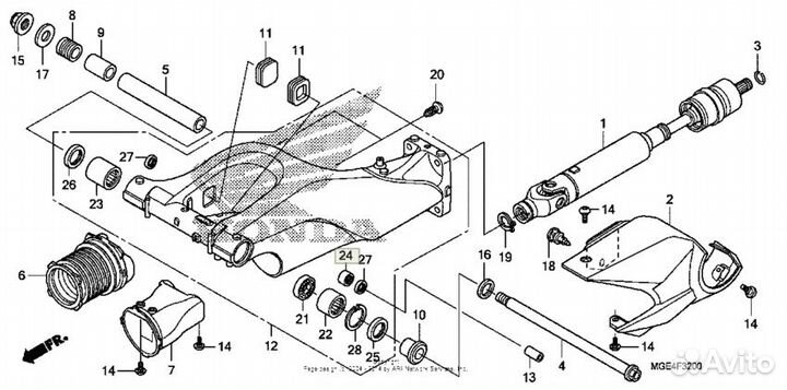 Honda SET1 Подшипник прогрессии VFR 1200 (треб. 3ш