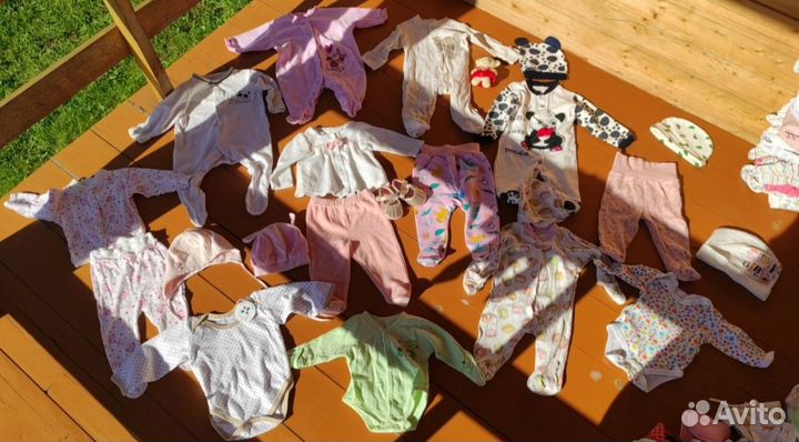 Пакет вещей на девочку 0-3 месяца с рождения до 3м
