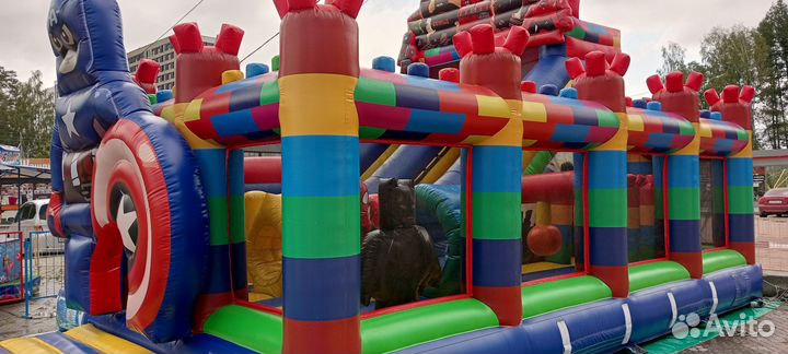 Батут надувной, паровозик, бассейн, роллер