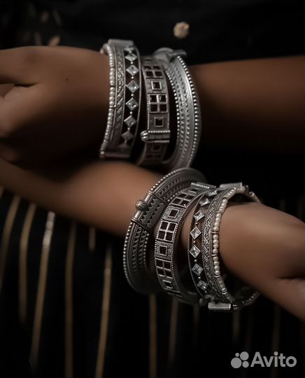 Браслет этно ретро на замке манжеты