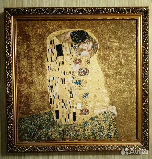 Картина (гобелен), подушка Густав Климт Поцелуй