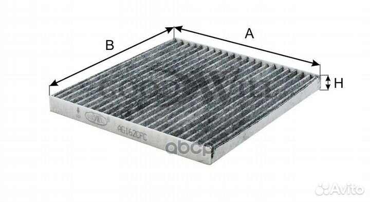 Фильтр салона угольный AG162CFC Goodwill