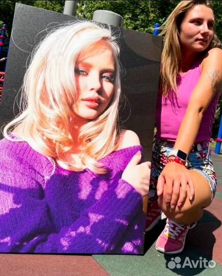 Портрет по фото на холсте на праздник с доставкой