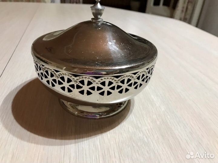 Конфетница мельхиор СССР, винтаж