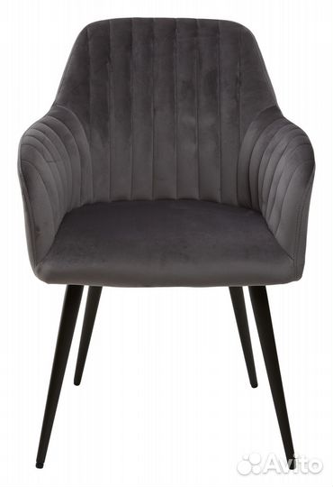 Стул regent dark grey черный/тк. велюр темно-серый